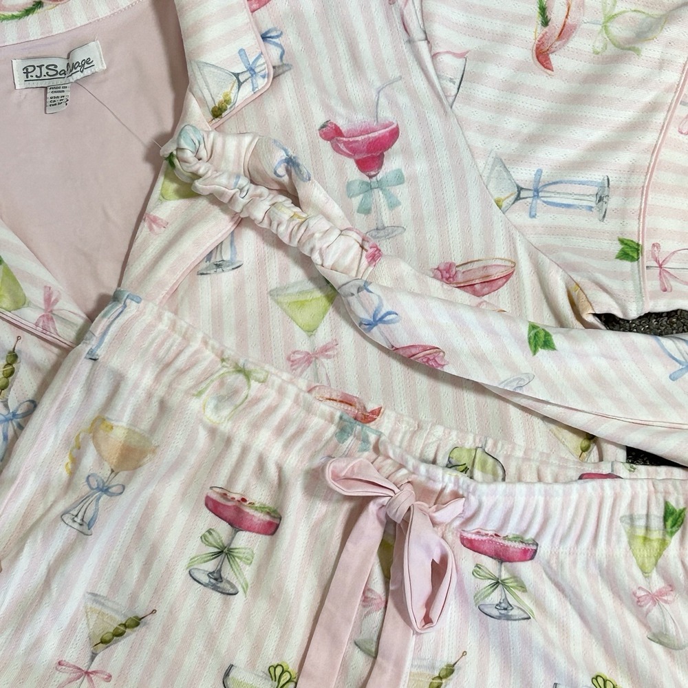 *NWT P.J. Salvage  Pretty Punch Cocktail 3-Piece PJ Set - MEDIUM - SO soft $100 - Picture 2 of 10